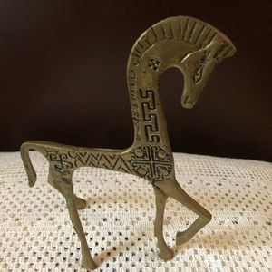 Mid Century Modern Etruscan Brass Horse Sculpture